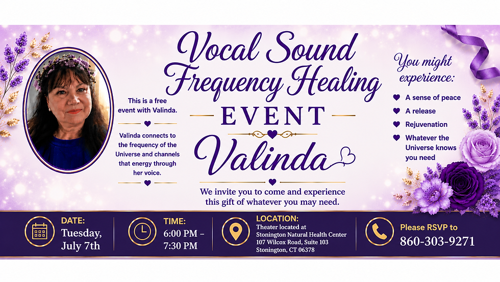 Vocal Sound Frequency Healing Event