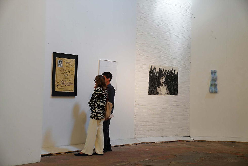 Da sinistra: Villa - De Paolis - Gola - Mangone. Installation views exhibition Magnolia, ex chiesa di San Carpoforo.