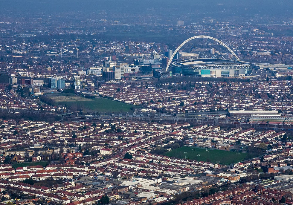 London Skyline with Wembley in background