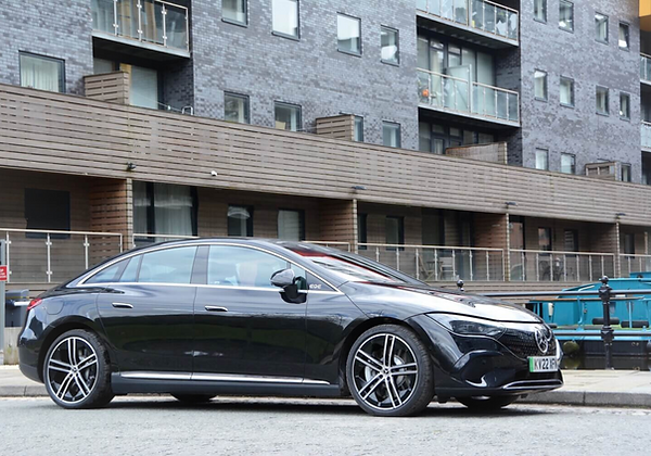 Mercedes-EQE electric saloon front view