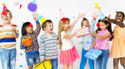 Group of kids celebrate birthday party t