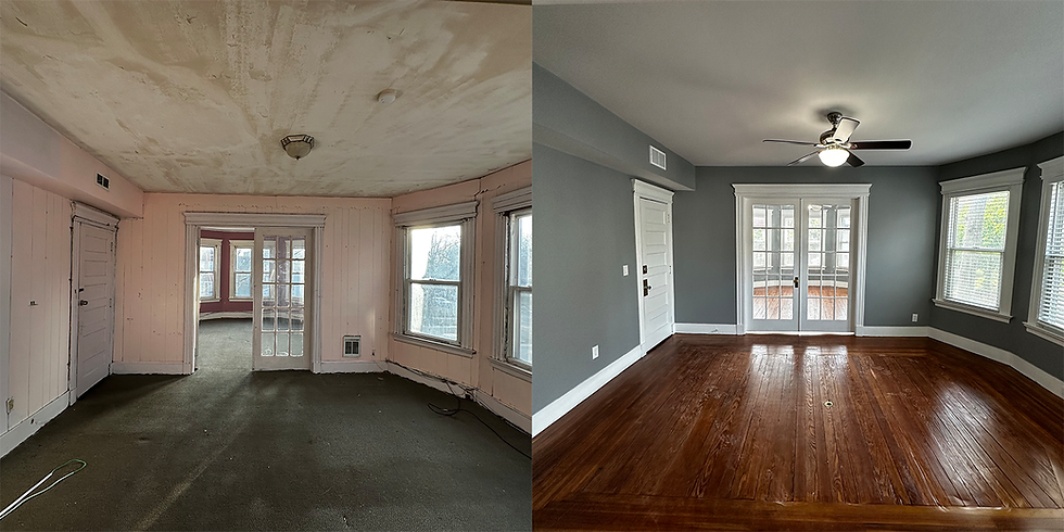 Before and After of Living room 2nd Apartment