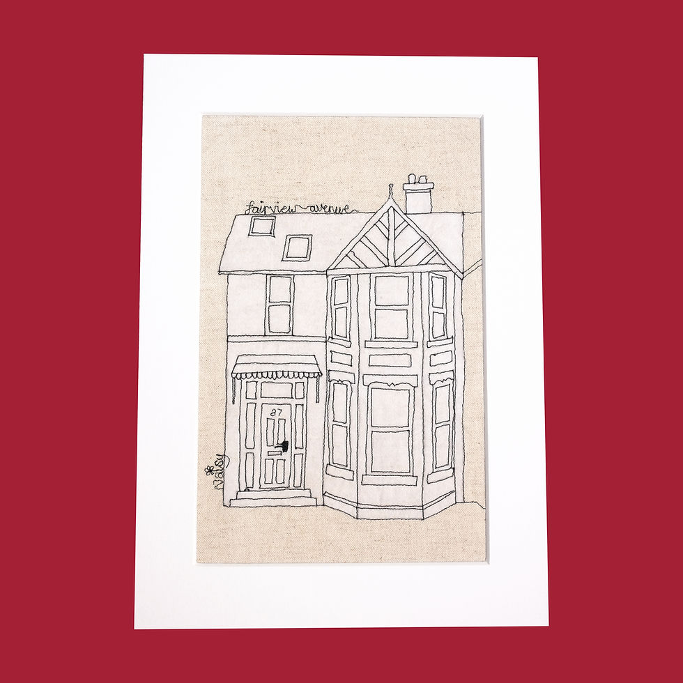 Thumbnail: Thread Sketch House Illustration (Bespoke)