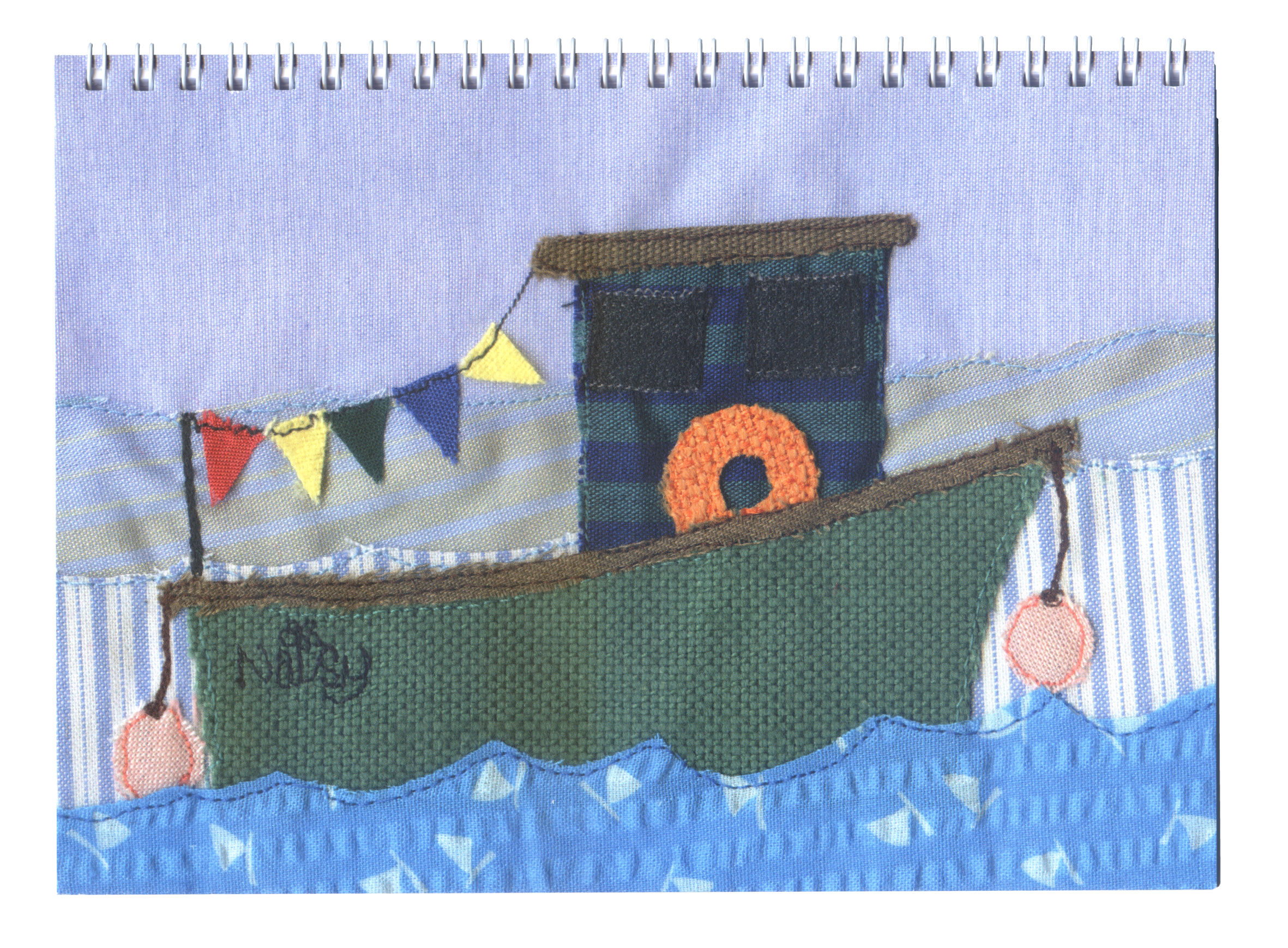 'The Old Fishing Boat' Textile Art Notebook