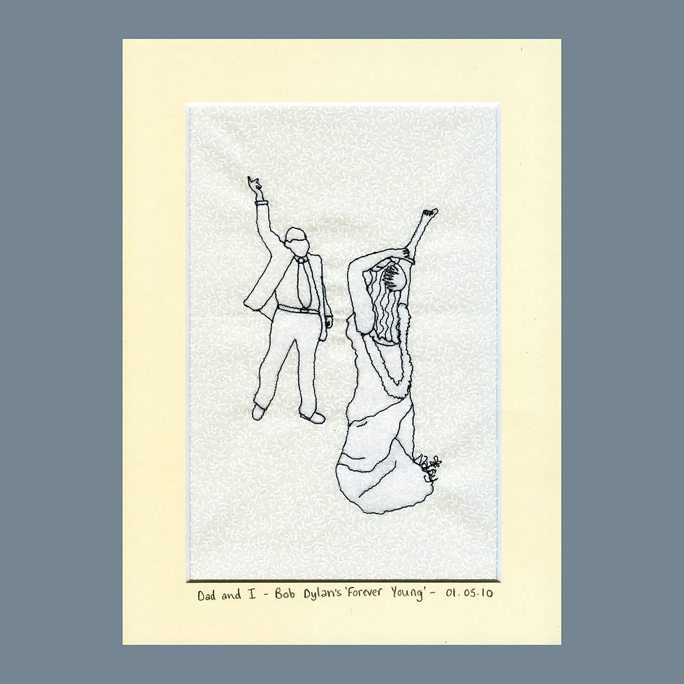 Thumbnail: Thread Sketch Bride and Groom Illustration (Bespoke)