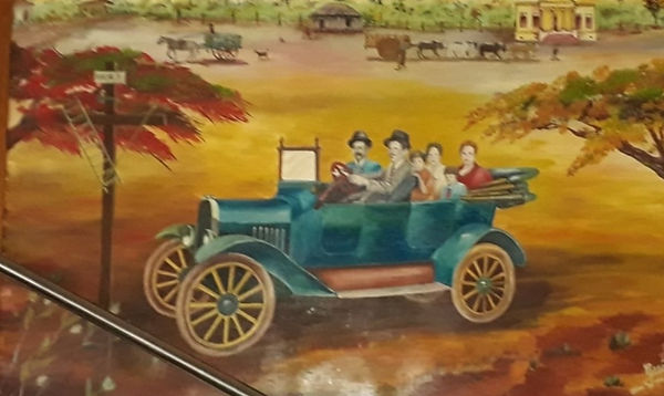 Ford Modelo T de 1916, fotografado em JataÃ, dia 22 de agosto de 1918, com Ronan R. Borges ao volante e Sidney Pereira de Almeida Fonte: Livro Cavalo de Rodas. Basileu França, 1979, p. 117.