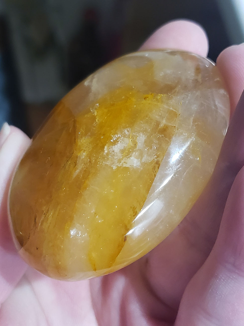 Thumbnail: Lg Golden Healer Palm Stone