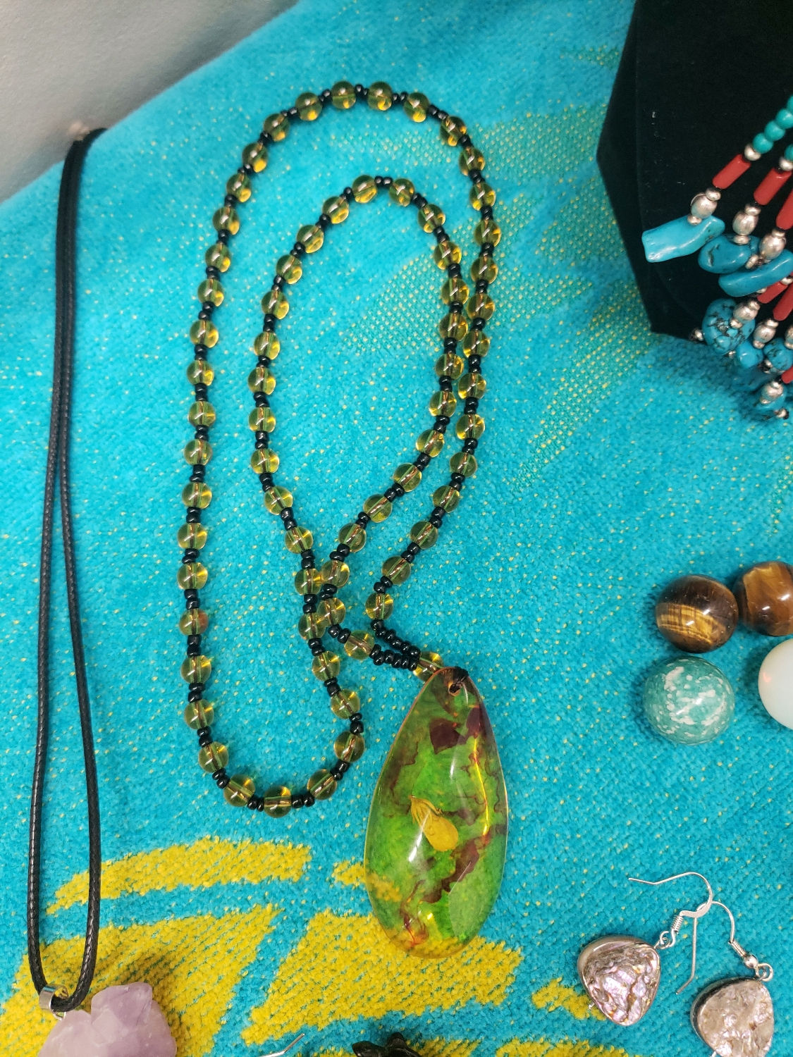 Baltic Amber with Seed necklace