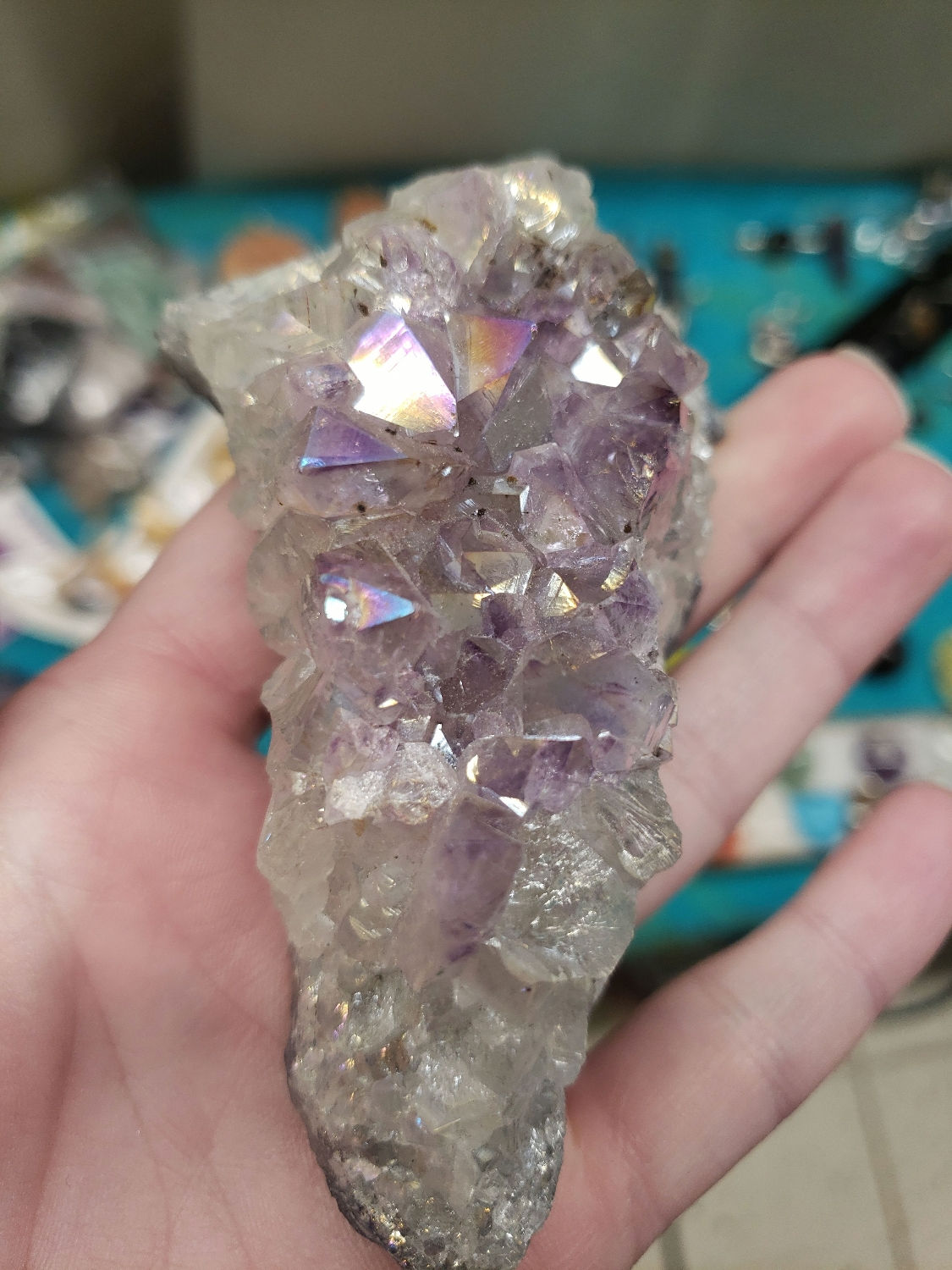 Amethyst Aura Quartz Cluster 