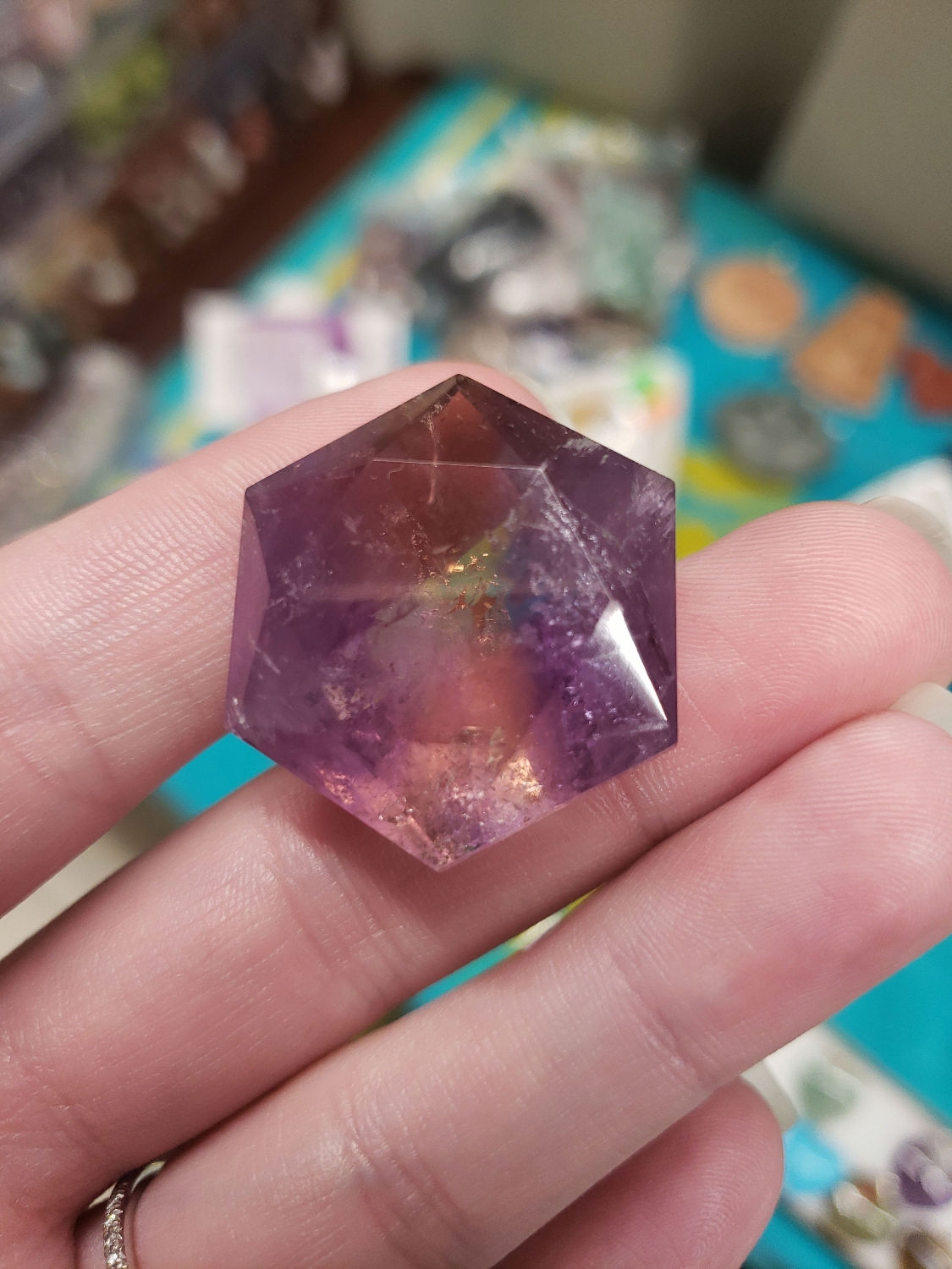Ametrine Diamond Shaped