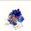 Thumbnail: Chic & Luxurious Bohemian Style Blue and Golden Flower Design Ring