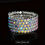 Thumbnail: Sparkling 5-Row Stretch Bracelet with Multicolor Rhinestones Studs,