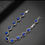 Thumbnail: Stylish Blue Rhinestone Chain Bracelet