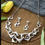 Thumbnail: Charming Vintage French Style Statement Necklace and Earrings Set