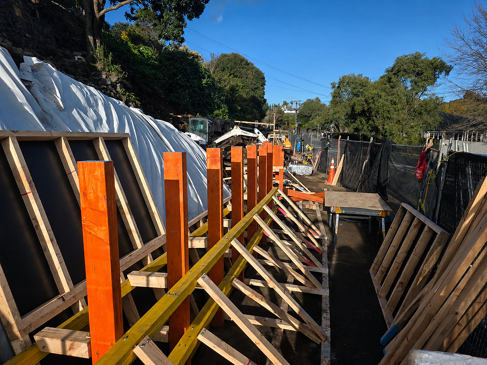 Construction site aerial view