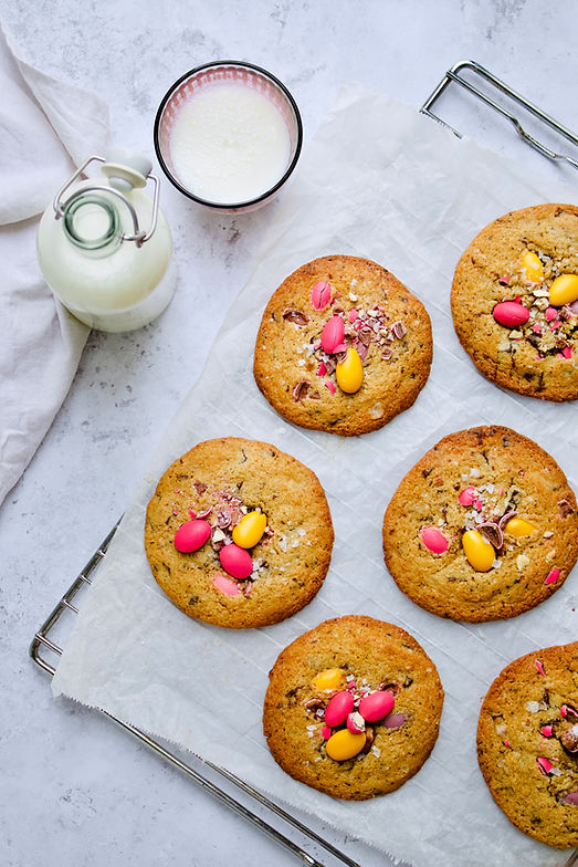 Cookies med knuste chokoladeæg