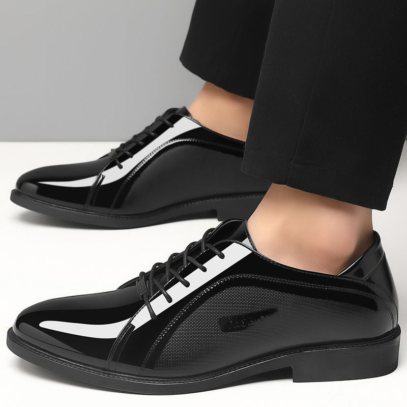 Thumbnail: Men's Black Casual Leather Shoes - Spring/Fall Style