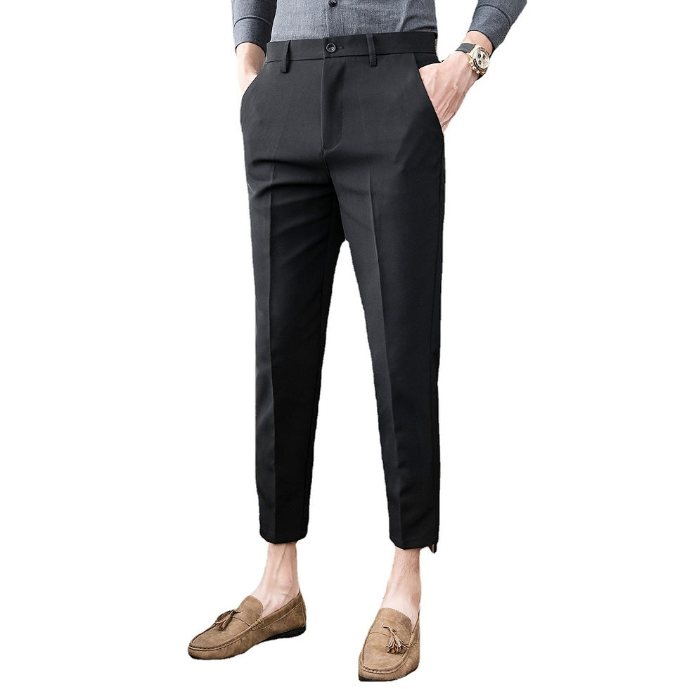 Thumbnail: Men's Casual Stylish 9-Point Trousers