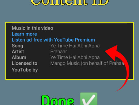 YouTube Song Content I'd ( License )