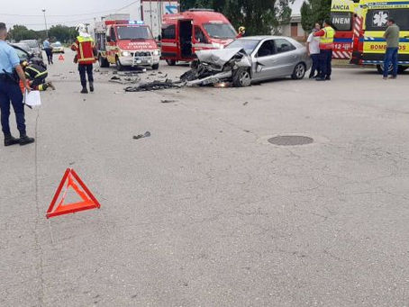 COLISÃO NA ZONA INDUSTRIAL DE RIO MAIOR PROVOCA DOIS FERIDOS 