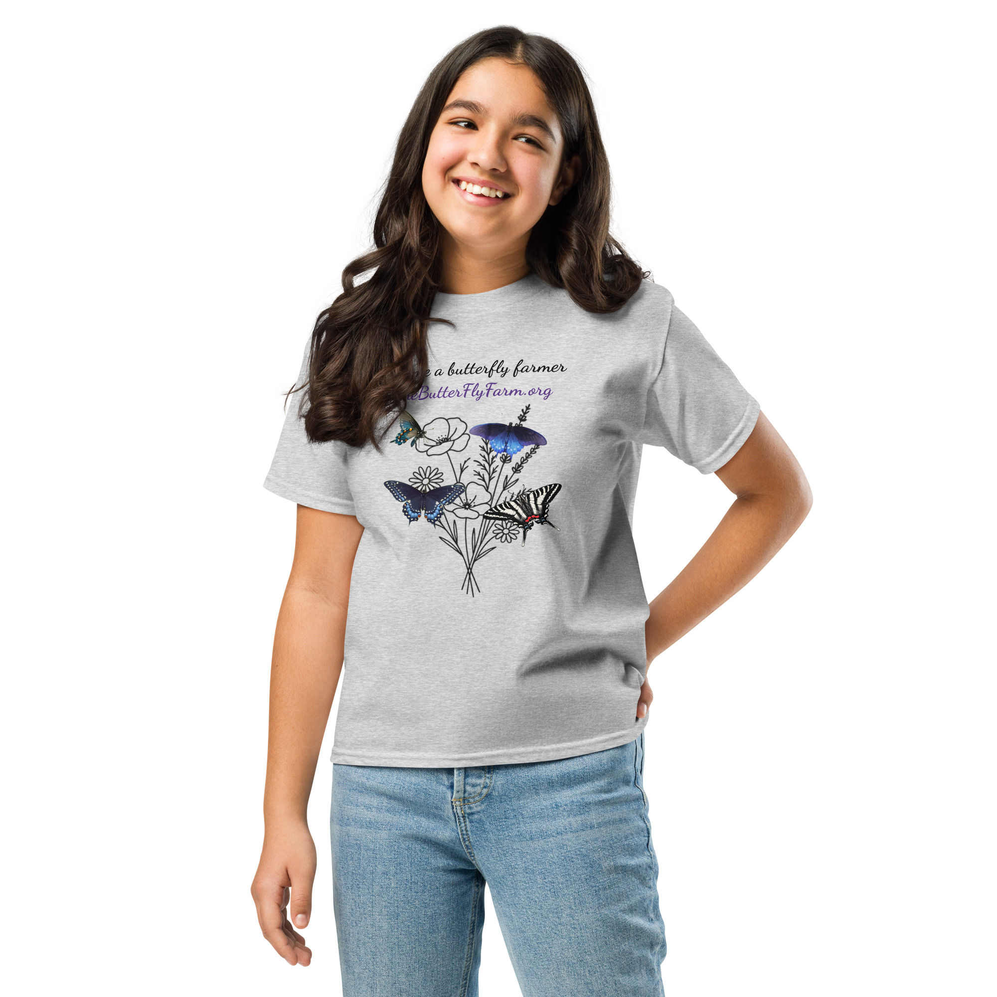 Youth BFF many butterflies classic tee