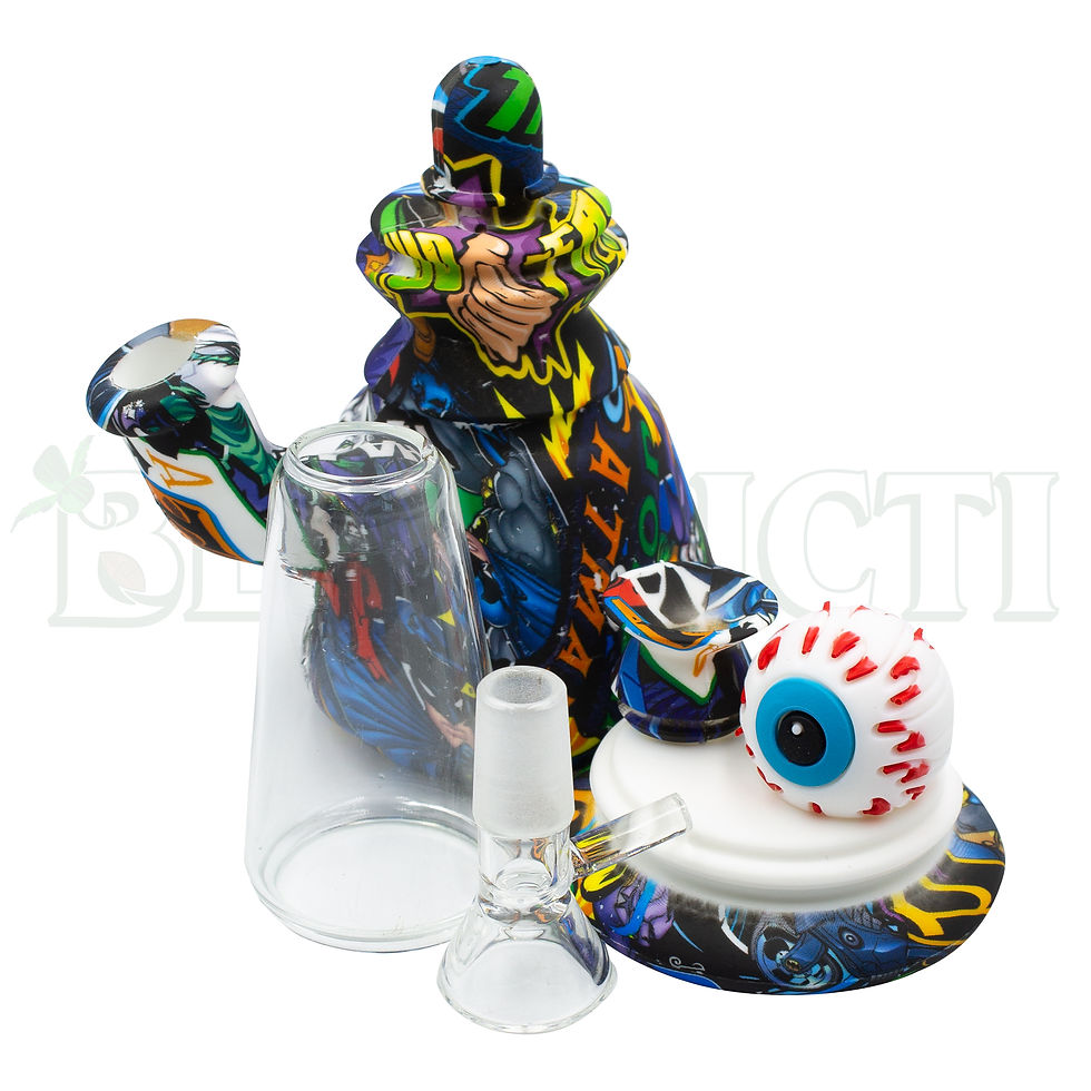 Miniatura: BONG SILICONA Y CRISTAL OJO