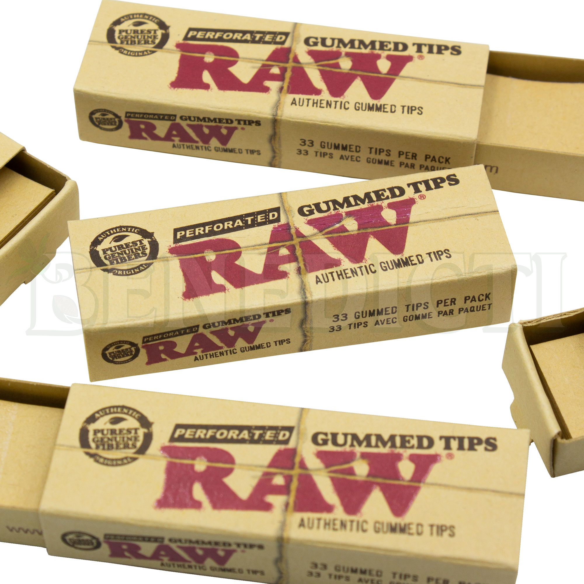 RAW GUMMED TIPS:33 TIPS/BOOKLET, 24 BOOKLETS/BOX