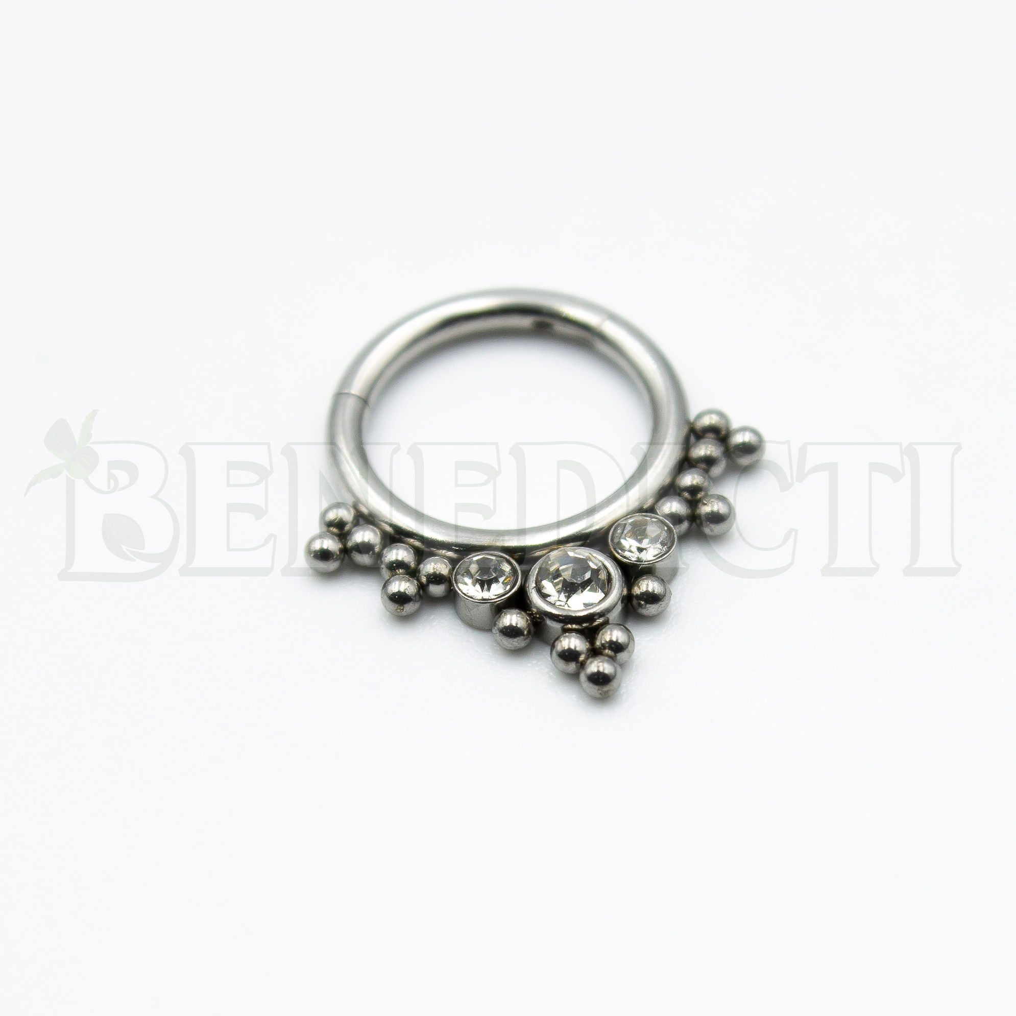 ARO CONTINUO CLICKER CIRCON DELUXE PLATEADO