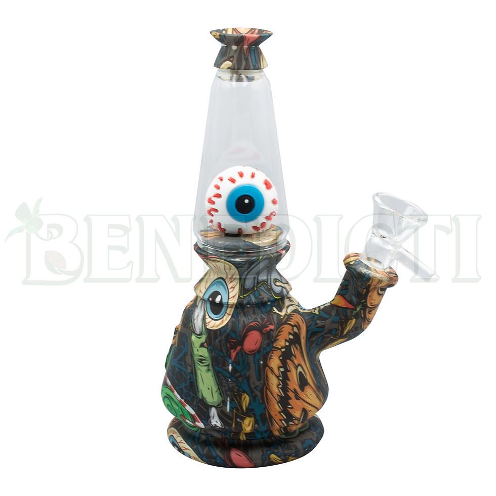 Miniatura: BONG SILICONA Y CRISTAL OJO