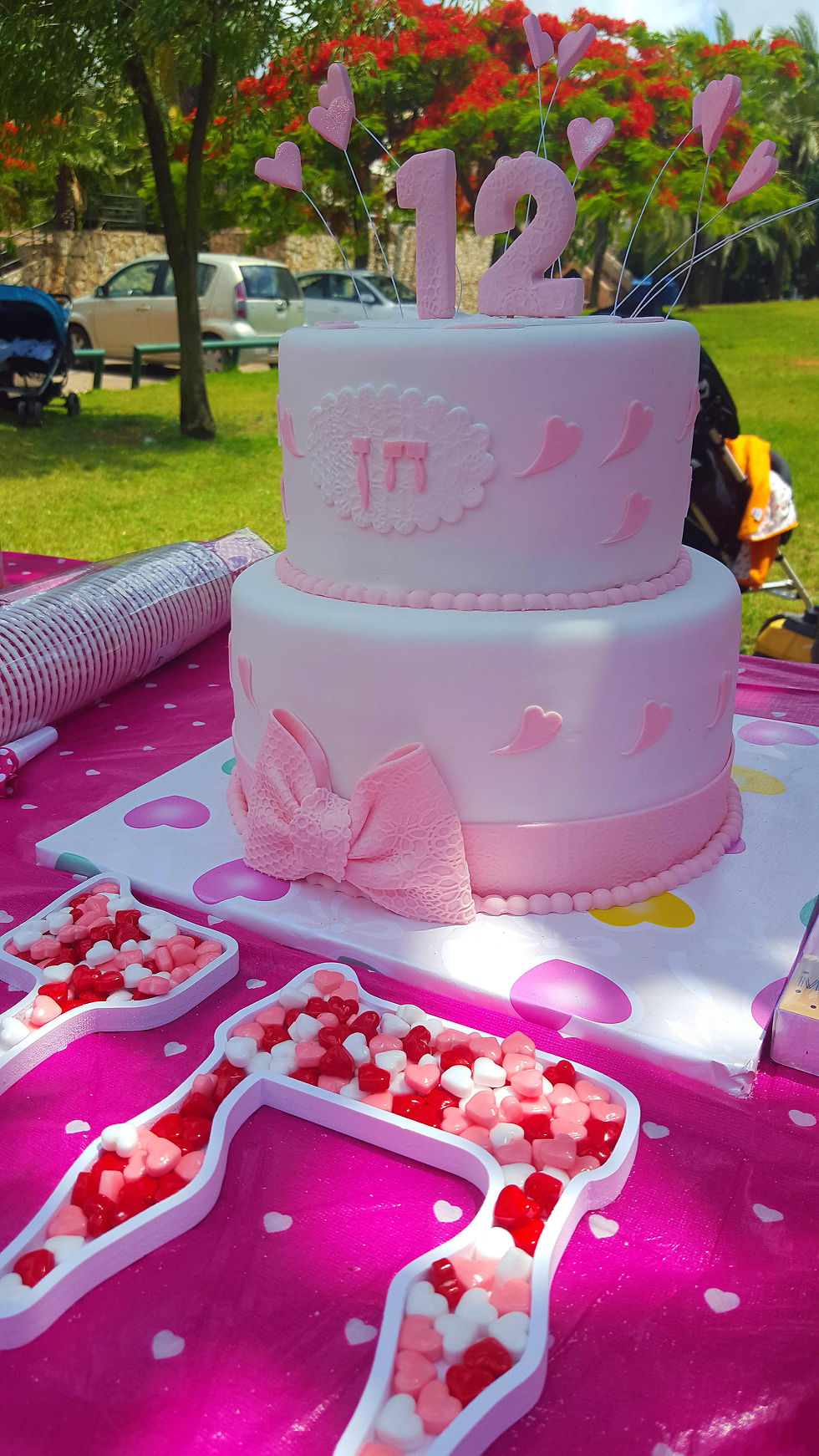 עוגת בת מצווה לבבות ללא גלוטן