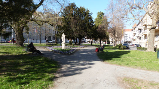 Sakuntala park, Viktor Axmanna i Ivan Domes, Preradovićevo šetalište, 1890.
