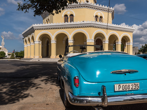 Parked in front of the Necropolis de Cristobal Colon, Havana
