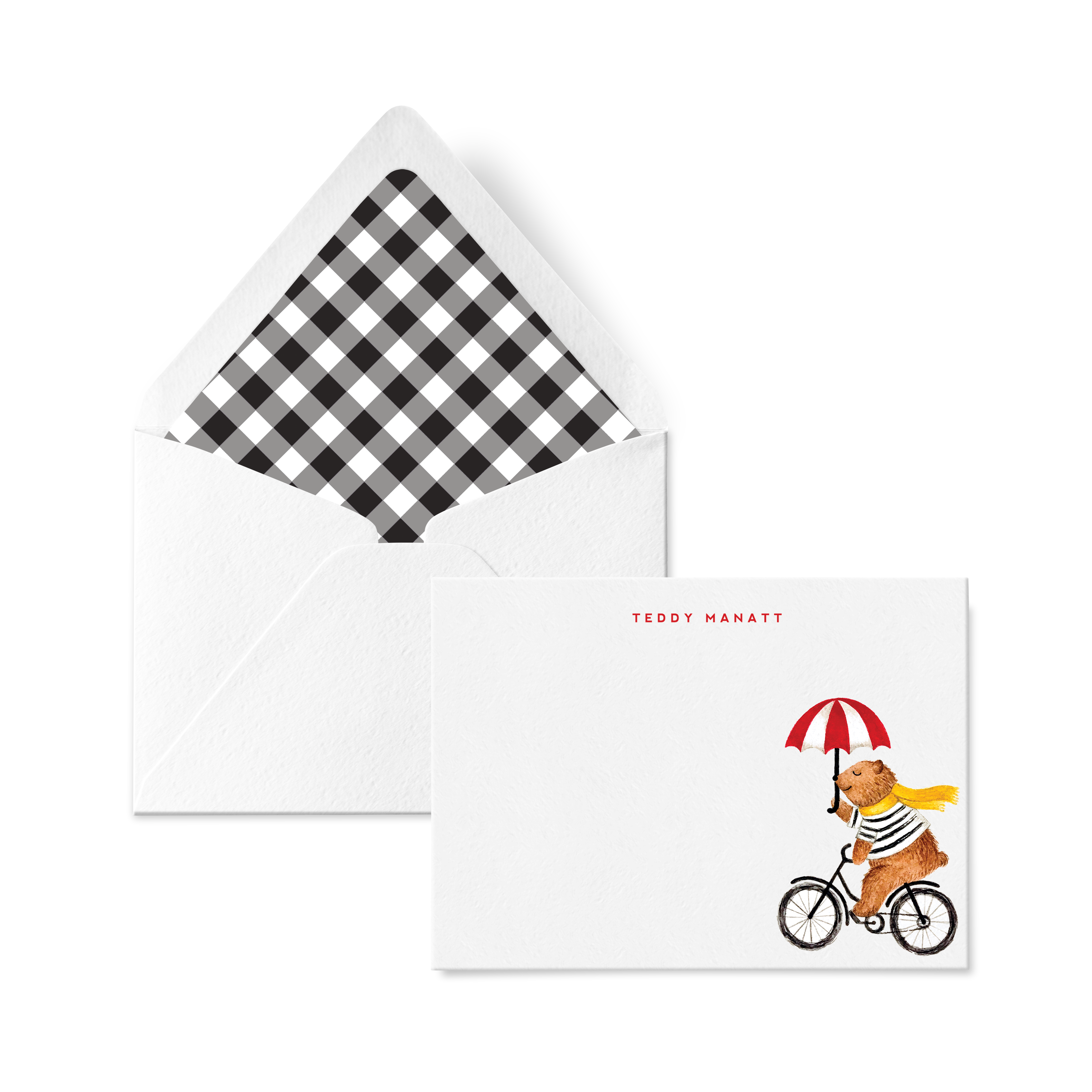 BEAR WATERCOLOR NOTECARD