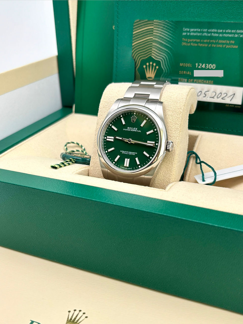Miniaturbild: Rolex Oyster Perpetual 41 124300 grün 2021