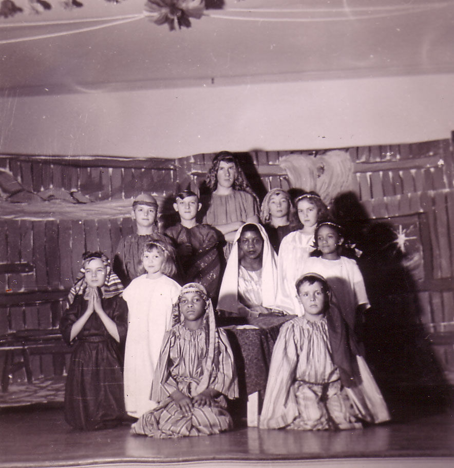 Sunday School children perform a nativity play.