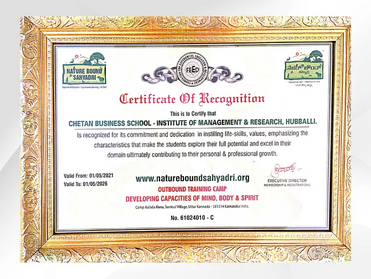 Certificate: Chetan Business School Outbound Training Camp