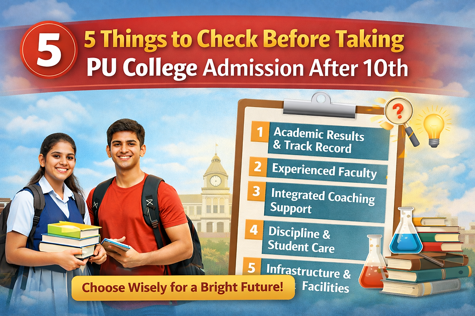 5 Things to Check Before Taking PU College Admission After 10th