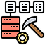 Data processing with documents, servers, pickaxe, and gear
