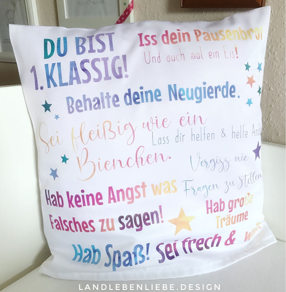 Kissenhülle Einschulung