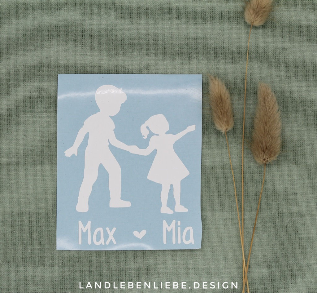 Autoaufkleber Großer Bruder - Kleine Schwester