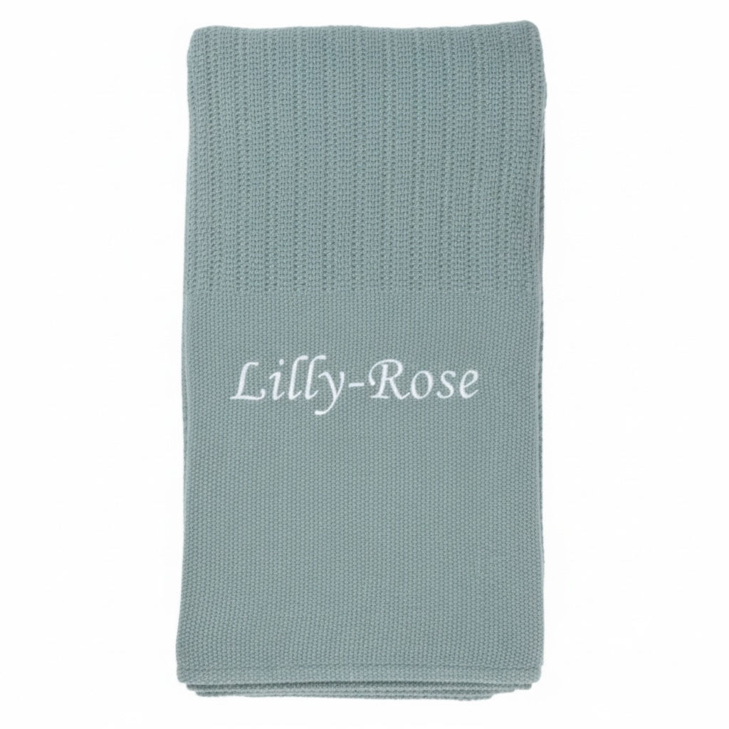 Personalised soft touch cellular baby blanket