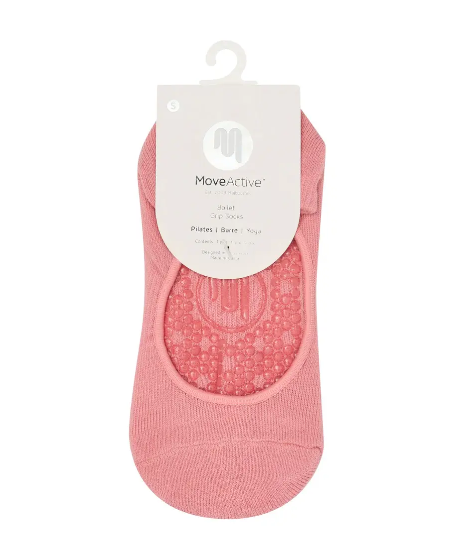 サムネイル： Slide On Non Slip Grip Socks - Rose