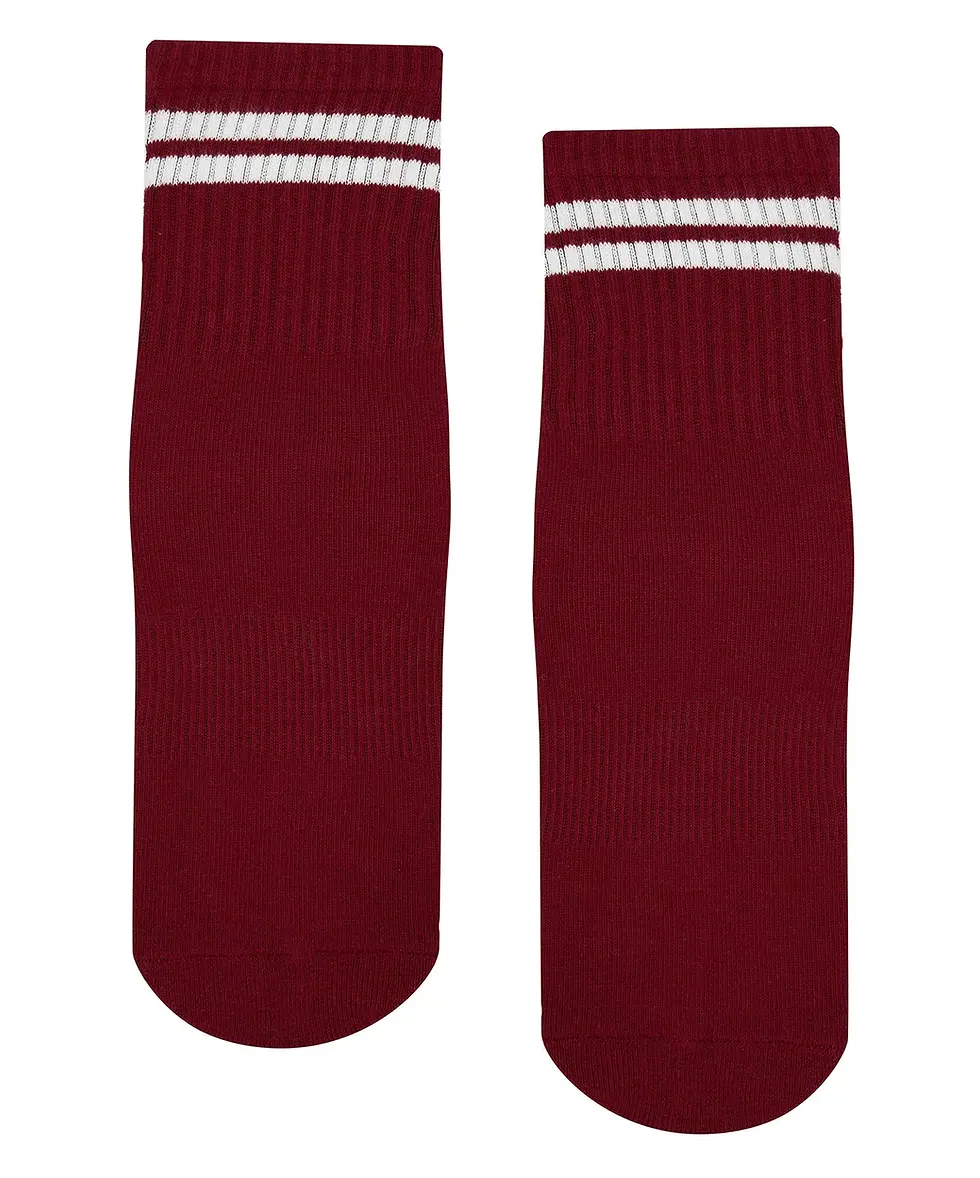 サムネイル： Crew Non Slip Grip Socks - Crimson Dream