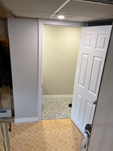 framed in 2 pc bathroom