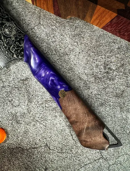 Spaceman Knives - Gravity Series Nakiri - Wood/Deep Purple