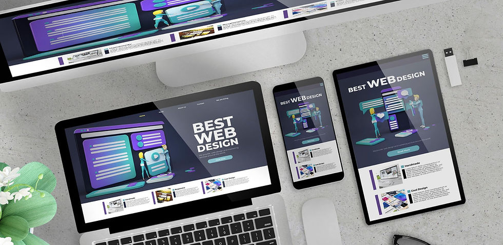 Website shown on multiple devices