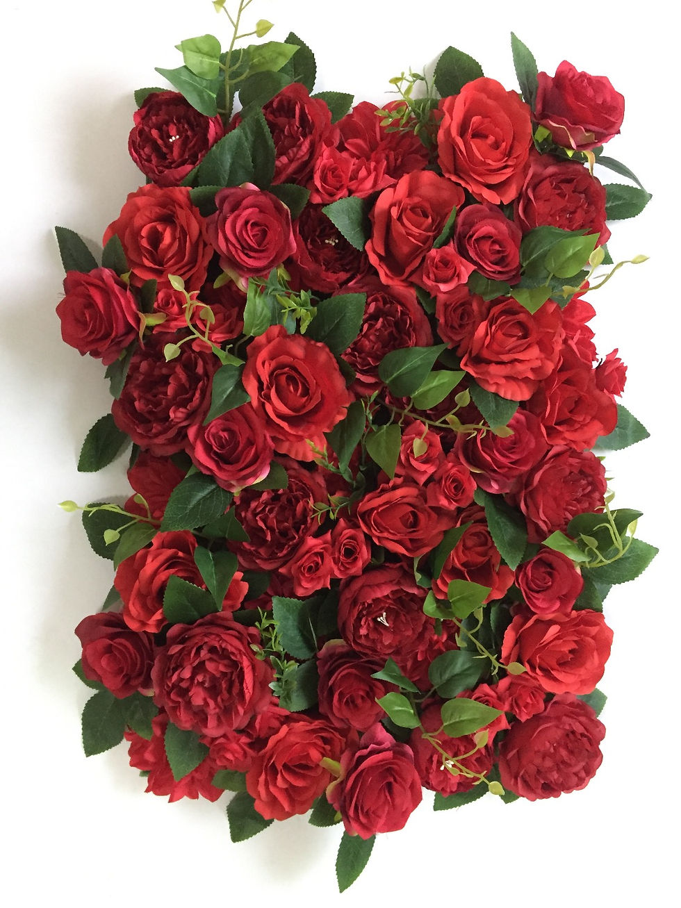 Thumbnail: deep red flower wall, red flower wall, red roses flower wall