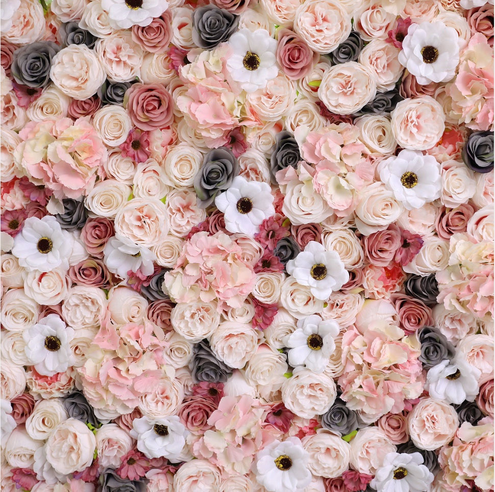 Blush FlowerWall, Paisley FlowerWall, Grey FlowerWall