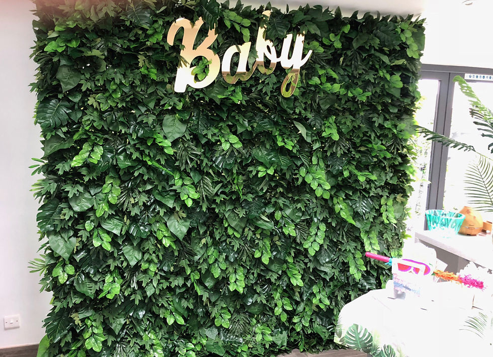 Thumbnail: tropical flower wall, green flower wall, foliage wall, grass wall, flower wall