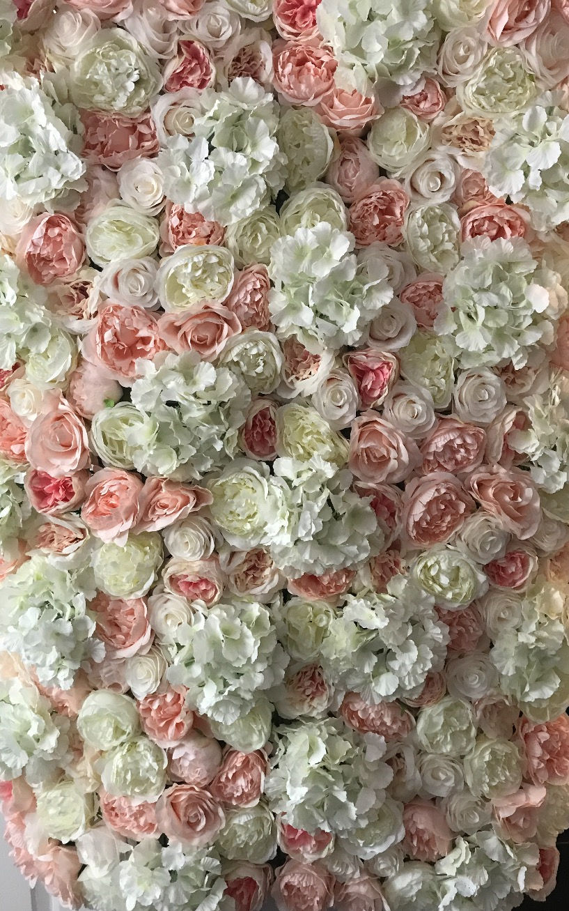 Thumbnail: pink flower wall, ivory flowerwall, nude flower wall